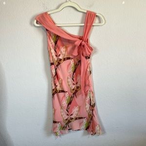 Vintage Y2K Max Edition Pink Silk Mini Dress Size Small